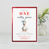 Een gekke ganzenverjaardag kaart (Staand voorkant)