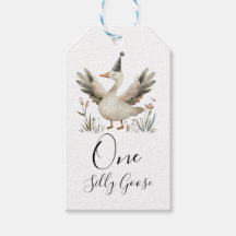 Een Gekke Goose 1e Verjaardag Schattigee Waterverf