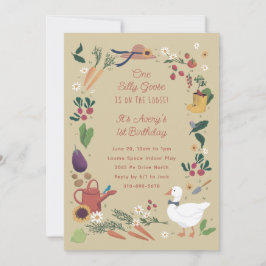 Een Gekke Goose Aged Farmer Garden Theme Verjaarda Kaart