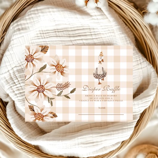 Een Gekke Goose Baby shower Diapper Raffle Informatiekaartje