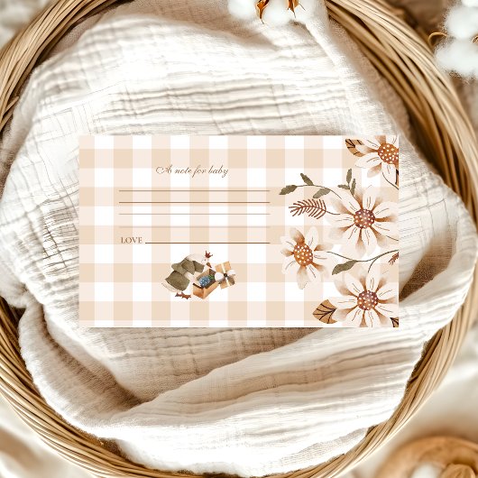 Een Gekke Goose Baby shower Note voor Baby Informatiekaartje