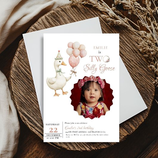 Een Gekke Goose Baby tweede verjaardag Kaart