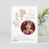 Een Gekke Goose Baby tweede verjaardag Kaart (Staand voorkant)