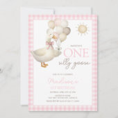 EEN Gekke Goose Balloons Eerste Verjaardag Kaart (Voorkant)