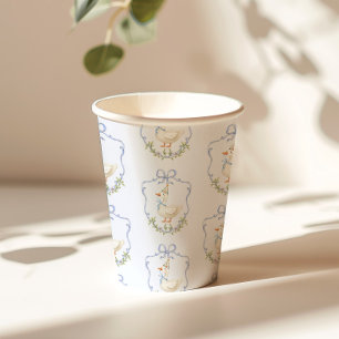 Een Gekke Goose Blue Bow Crest  Papieren Bekers