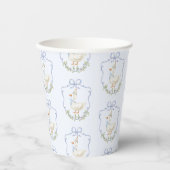 Een Gekke Goose Blue Bow Crest Papieren Bekers (Voorkant)