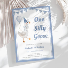 Een Gekke Goose Blue Boy 1st Birthday Kaart