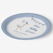 Een Gekke Goose Blue Boy 1st Birthday Papieren Bordje (Gekanteld)