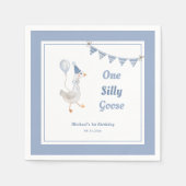 Een Gekke Goose Blue Boy 1st Birthday Servet (Voorkant)