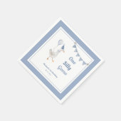 Een Gekke Goose Blue Boy 1st Birthday Servet (Hoek)