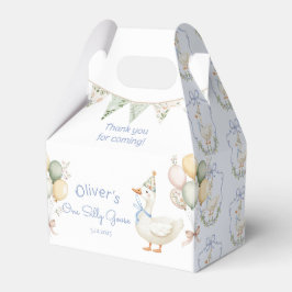 Een Gekke Goose Blue Sage Boy 1st Birthday Bedankdoosjes