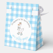 Een Gekke Goose Blue verjaardag Bedankdoosjes (Achterkant)