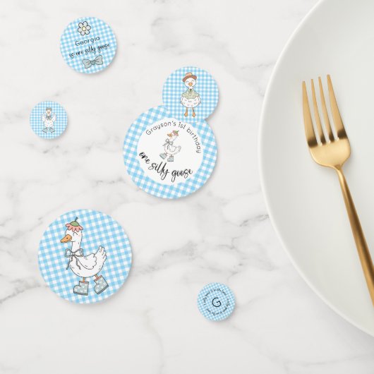 Een Gekke Goose Blue verjaardag Confetti (Groep)