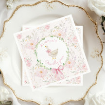 Een Gekke Goose Blush Pink Bow Girl 1e verjaardag