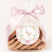 Een Gekke Goose Blush roze Verjaardag Bedankt Ronde Sticker