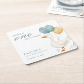 Een Gekke Goose Boy 1e verjaardagsfeestje Kartonnen Onderzetters (Schuin)