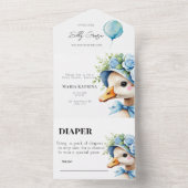 Een Gekke Goose Boy Baby shower uitnodiging (Binnen)