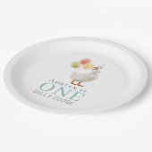 Een Gekke Goose Boy Blue 1st Verjaardag Papieren Bordje (Gekanteld)