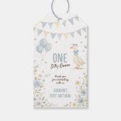 Een Gekke Goose Boy eerste verjaardag Cadeaulabel (Voorkant)