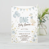 Een Gekke Goose Boy eerste verjaardag Kaart (Staand voorkant)