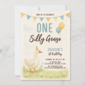 Een Gekke Goose Boy eerste verjaardag Kaart (Voorkant)