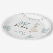 Een Gekke Goose Boy eerste verjaardag Papieren Bordje (Gekanteld)