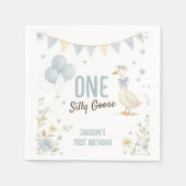 Een Gekke Goose Boy eerste verjaardag Servet (Voorkant)