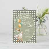 Een Gekke Goose Boy eerste verjaardagsfeestje Kaart (Staand voorkant)