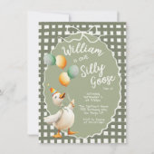 Een Gekke Goose Boy eerste verjaardagsfeestje Kaart (Voorkant)