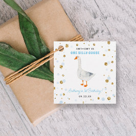 Een Gekke Goose Boys 1e verjaardagsfeestje Bedankjes Labels