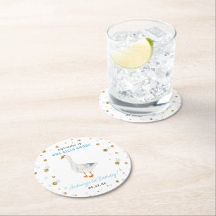 Een Gekke Goose Boys 1e verjaardagsfeestje Ronde Kartonnen Onderzetter