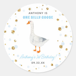 Een Gekke Goose Boys 1e verjaardagsfeestje Ronde Sticker