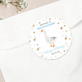 Een Gekke Goose Boys 1e verjaardagsfeestje Ronde Sticker