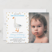 Een Gekke Goose Boys 1st Birthday Foto Kaart (Voorkant)