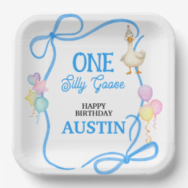 Een Gekke Goose Boys eerste verjaardag Papieren Bordje