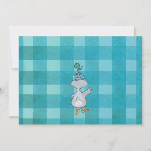 Een Gekke Goose Boy's foto Dank je wel kaart (Achterkant)