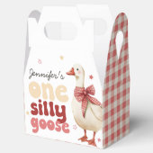 Een Gekke Goose Christmas Bow 1st Birthday Bedankdoosjes (Geopend)