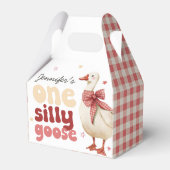 Een Gekke Goose Christmas Bow 1st Birthday Bedankdoosjes (Voorkant Zijde)