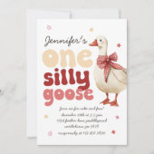 Een Gekke Goose Christmas Bow 1st Birthday Kaart (Voorkant)