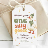 Een Gekke Goose Christmas Green 1st Birthday Cadeaulabel