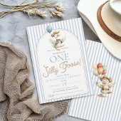 Een Gekke Goose Cowboy Western Schattige 1e verjaa Kaart