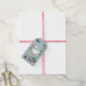 Een Gekke Goose Farmer Garden Theme Blue Cadeaulabel (Met Touw)
