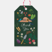 Een Gekke Goose Farmer Garden Theme Green Cadeaulabel (Achterkant)