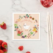 Een Gekke Goose Farmer Garden Theme Peach Servet (Insitu)