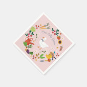 Een Gekke Goose Farmer Garden Theme Pink Servet (Hoek)