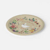 Een Gekke Goose Farmer Tuin Theme Tan Papieren Bordje (Gekanteld)