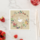 Een Gekke Goose Farmer Tuin Theme Tan Servet (Insitu)