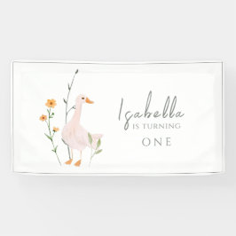 Eén Gekke Goose Fest Birthday Minimalism Classic Spandoek