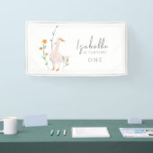 Eén Gekke Goose Fest Birthday Minimalism Classic Spandoek (Beurs)