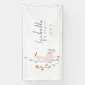 Eén Gekke Goose Fest Birthday Minimalism Classic Spandoek (Verticaal)